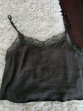 Wild Fable Olive Green Lace Trim Camisole